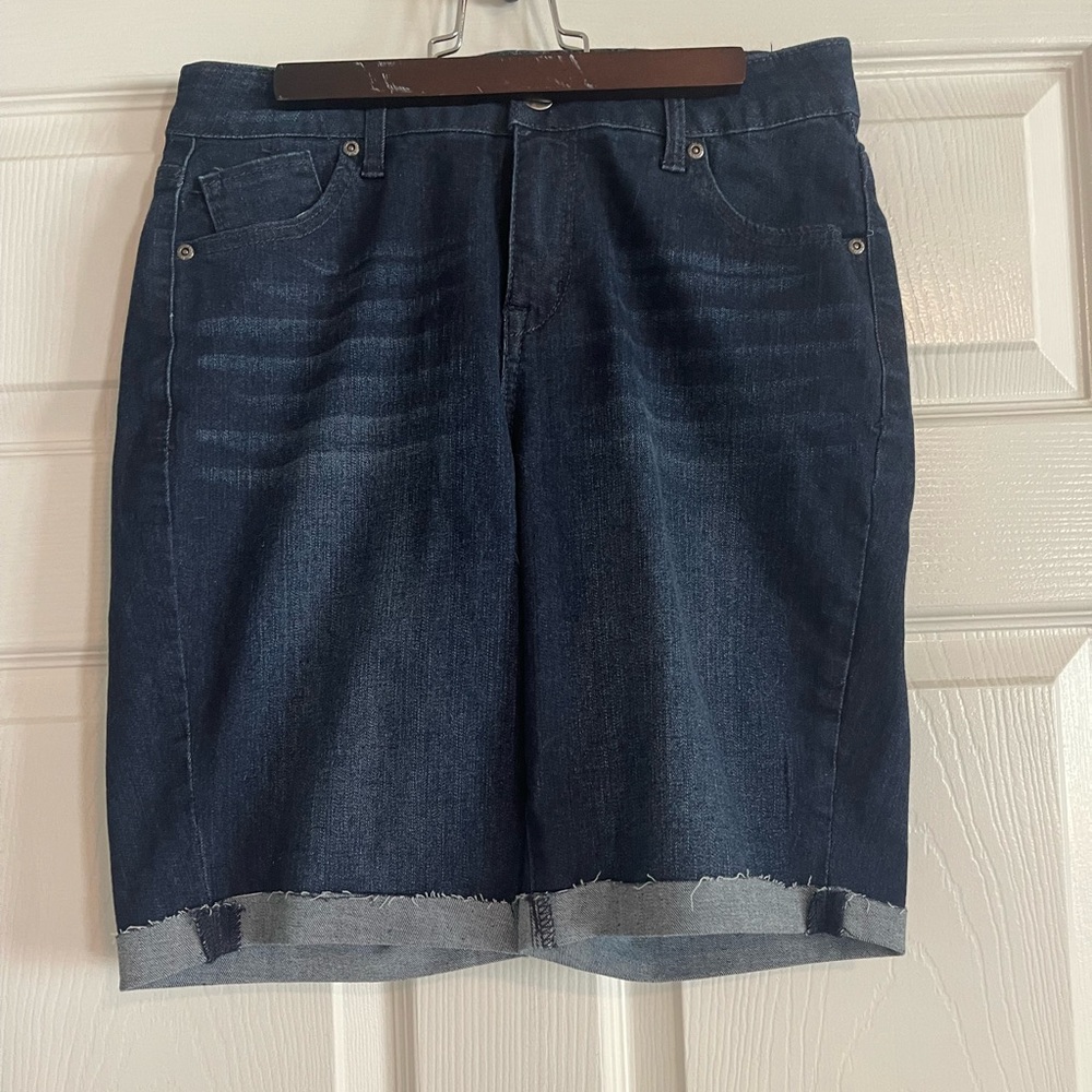 Dark Blue Denim Shorts